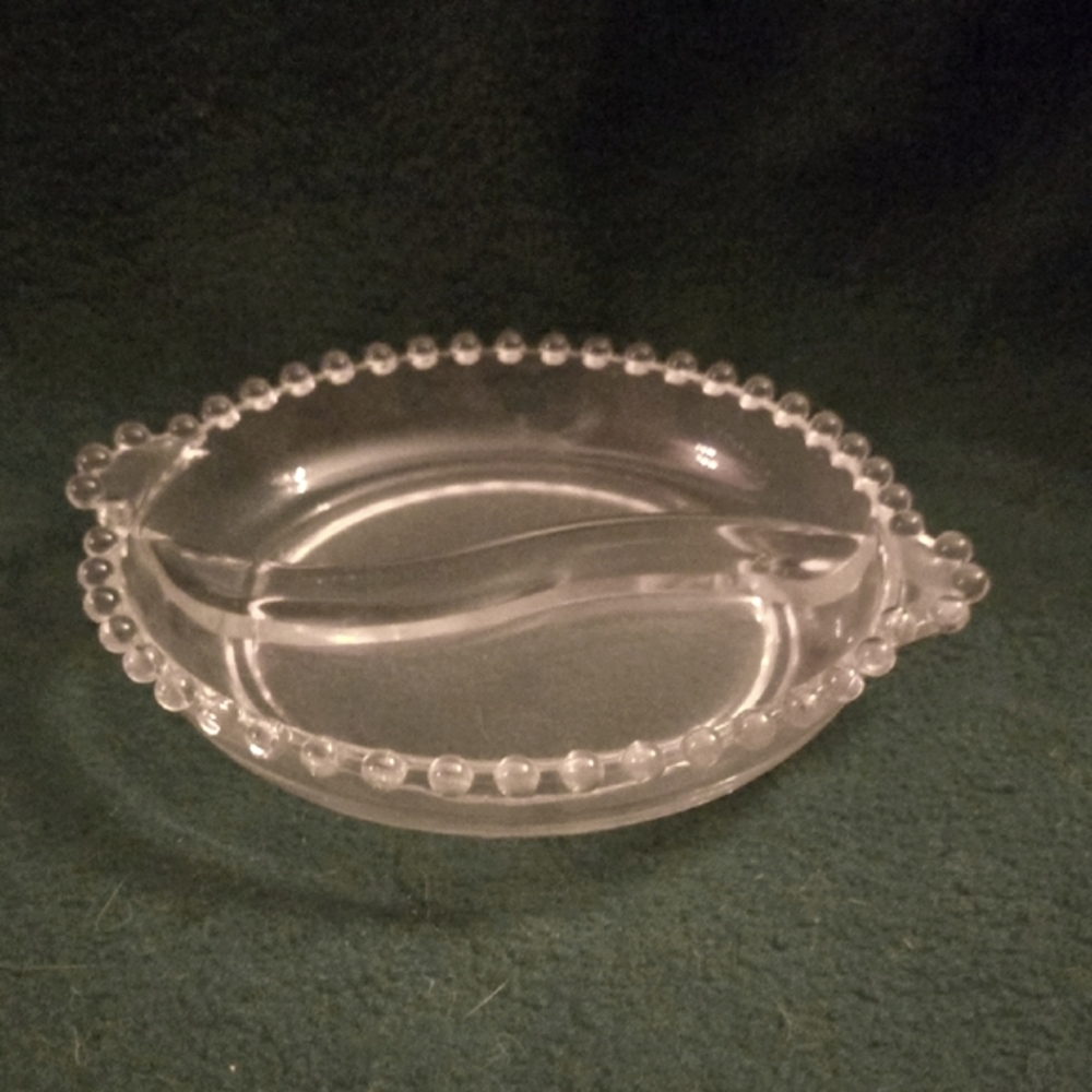 Elegant Clear Glass Serving Dish.